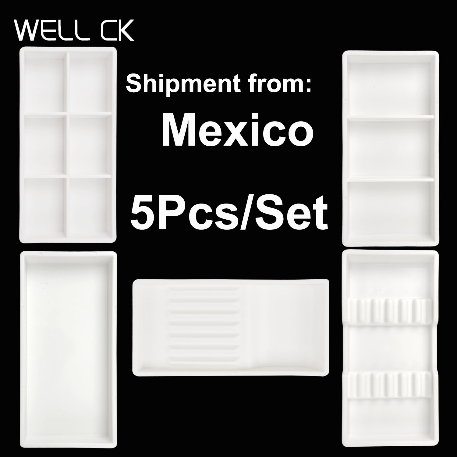 Drawer Organizer Tray - 5個/セット オートクレーブ可能なトレイ プラスチック製引き出しオーガナイザー サイズ 9.5cm*19.5cm*2cm 歯科用トレイ