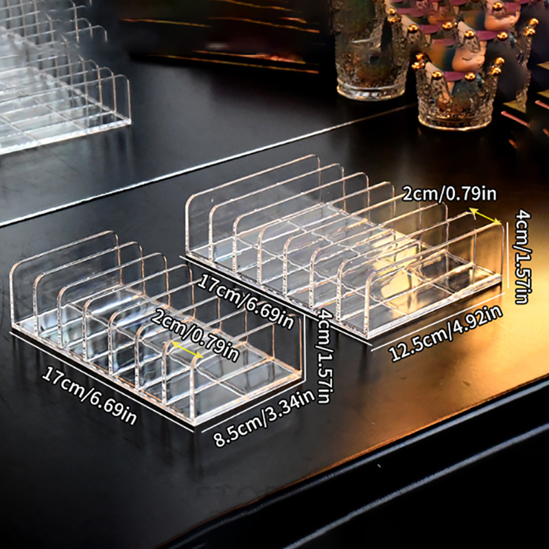 Drawer Organizer Tray - アクリルアイシャドウパレットオーガナイザーコンパクトディスプレイトレイ収納ボックス化粧品ラックメイクアップツールホルダー引き出し美容メイク用