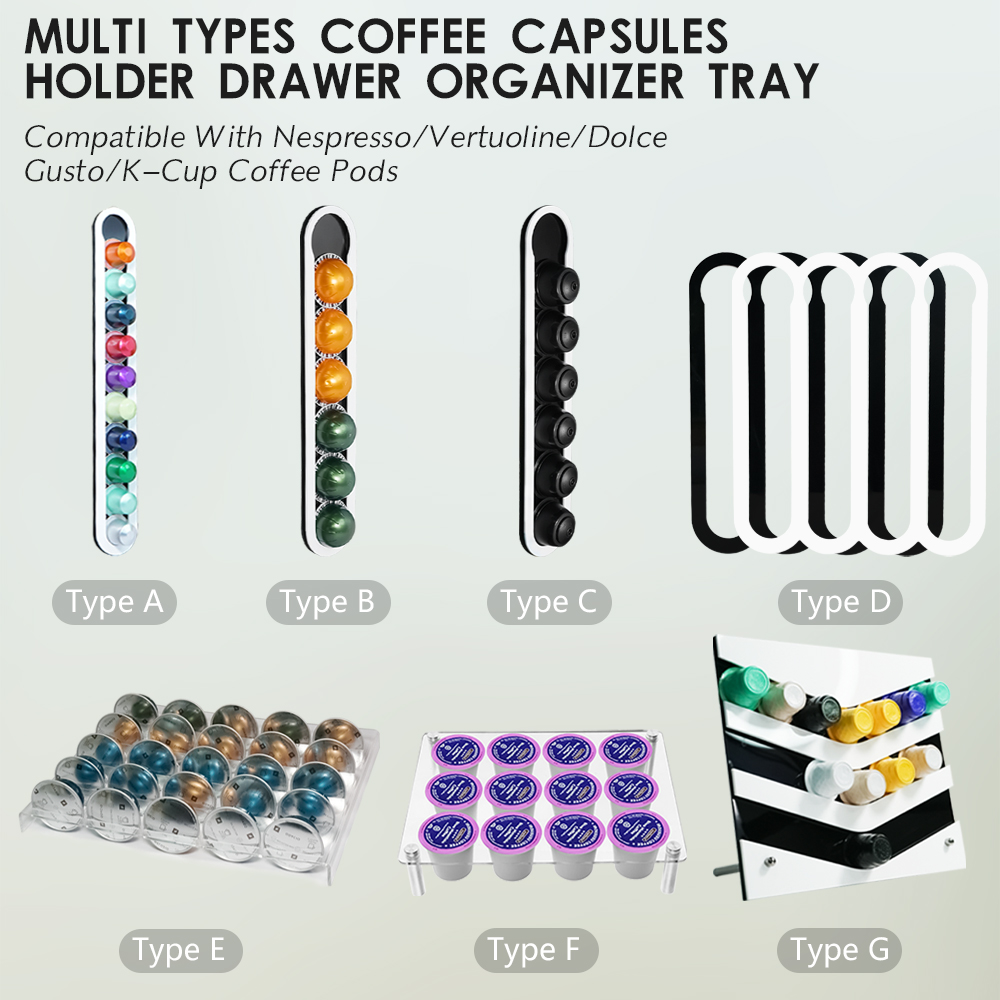 マルチタイプコーヒーカプセルホルダー引き出しオーガナイザート - Drawer Organizer Tray のレビューと価格