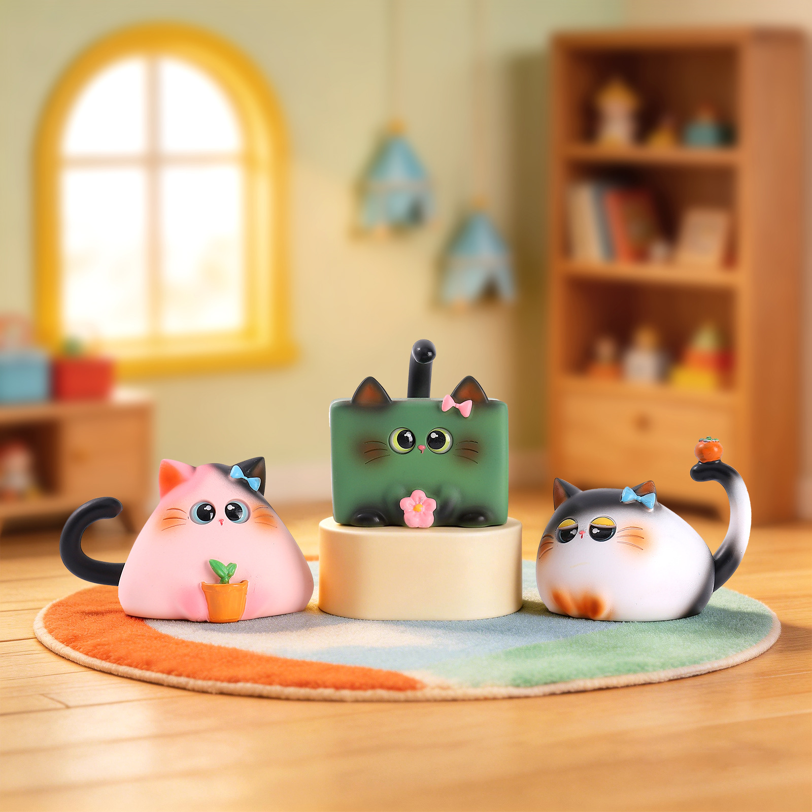 ブラインドボックス猫フィギュア樹脂製クリエイティブ漫画デスク - Office Furniture Brands のレビューと価格