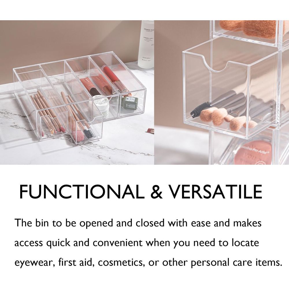 サングラス収納ボックス、アクリル製メガネオーガナイザー、メイ - Drawer Organizer Tray のレビューと価格