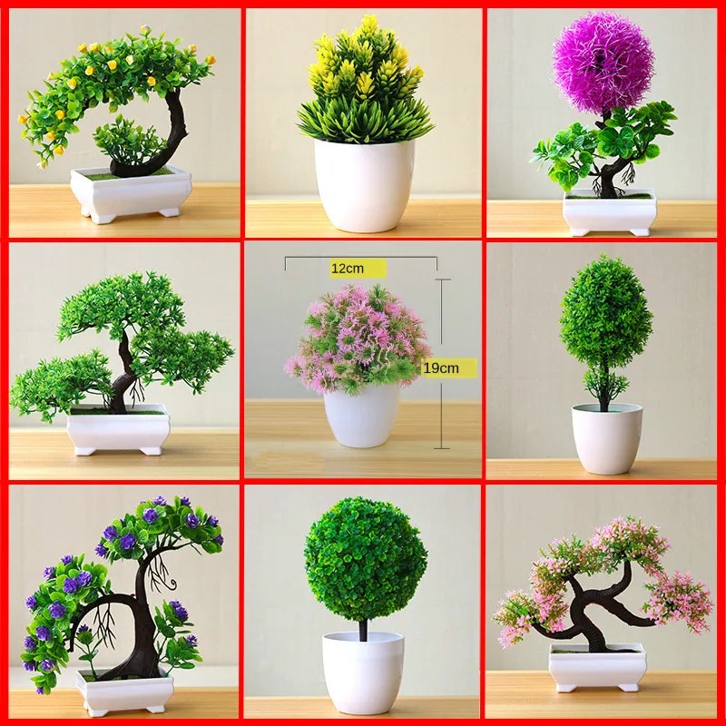 人工小型樹木鉢植え植物、偽物の盆栽、テーブル装飾用植物、家庭 - Office Furniture Brands のレビューと価格