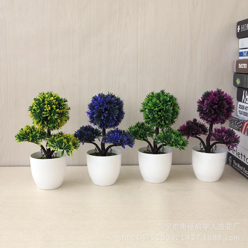 人工小型樹木鉢植え植物、偽物の盆栽、テーブル装飾用植物、家庭 - Office Furniture Brands のレビューと価格